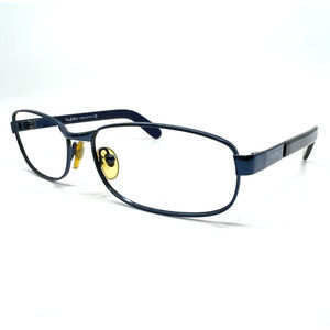 Byblos b732-s 3291/4 Eyeglasses Frame Blue Metal oval‎ 58-17-130 H8674